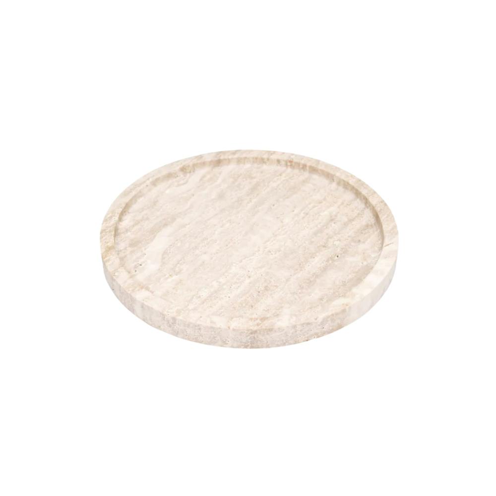 Nile Round Travertine Tray